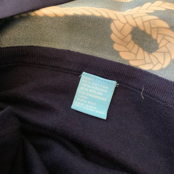 NWT J. McLaughlin Notting Sweater, Navy/White, Small - Picture 6 of 10